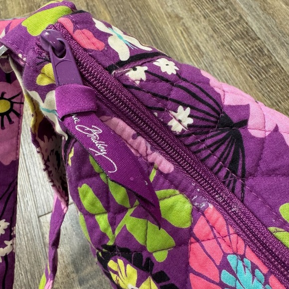 Vera Bradley Butterfly Floral Quilted Crossbody Bag‎ Purple Pink Yellow Blue - Picture 8 of 16